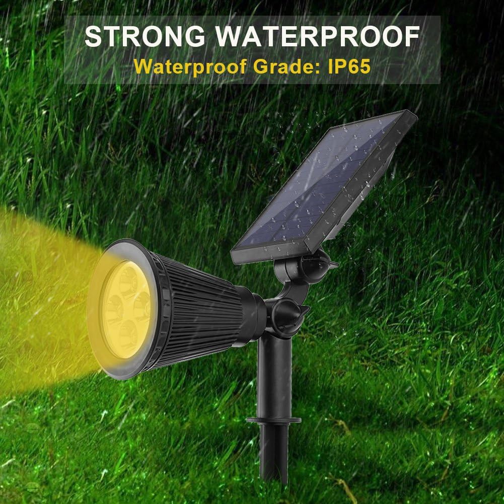 LED Solar Spotlight Solar Powered Light Garden Courtyard Spotlight ...