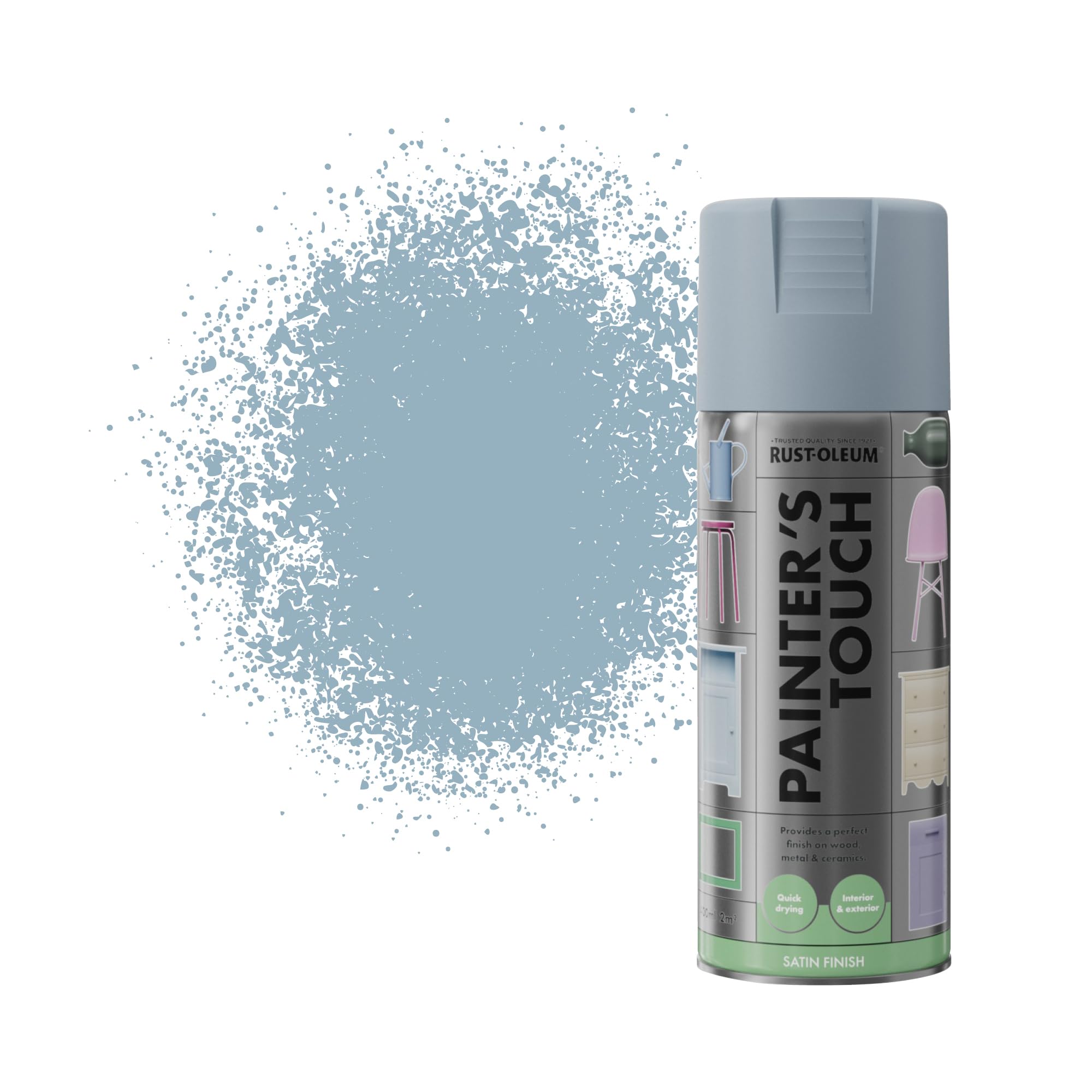 Rust-Oleum 400ml Painter's Touch Spray Paint Aerosol - Slate Blue Satin