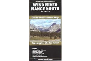 Beartooth Publishing Wind River Range South, Wyoming Topographic Shaded Relief Outdoor Recreation Map