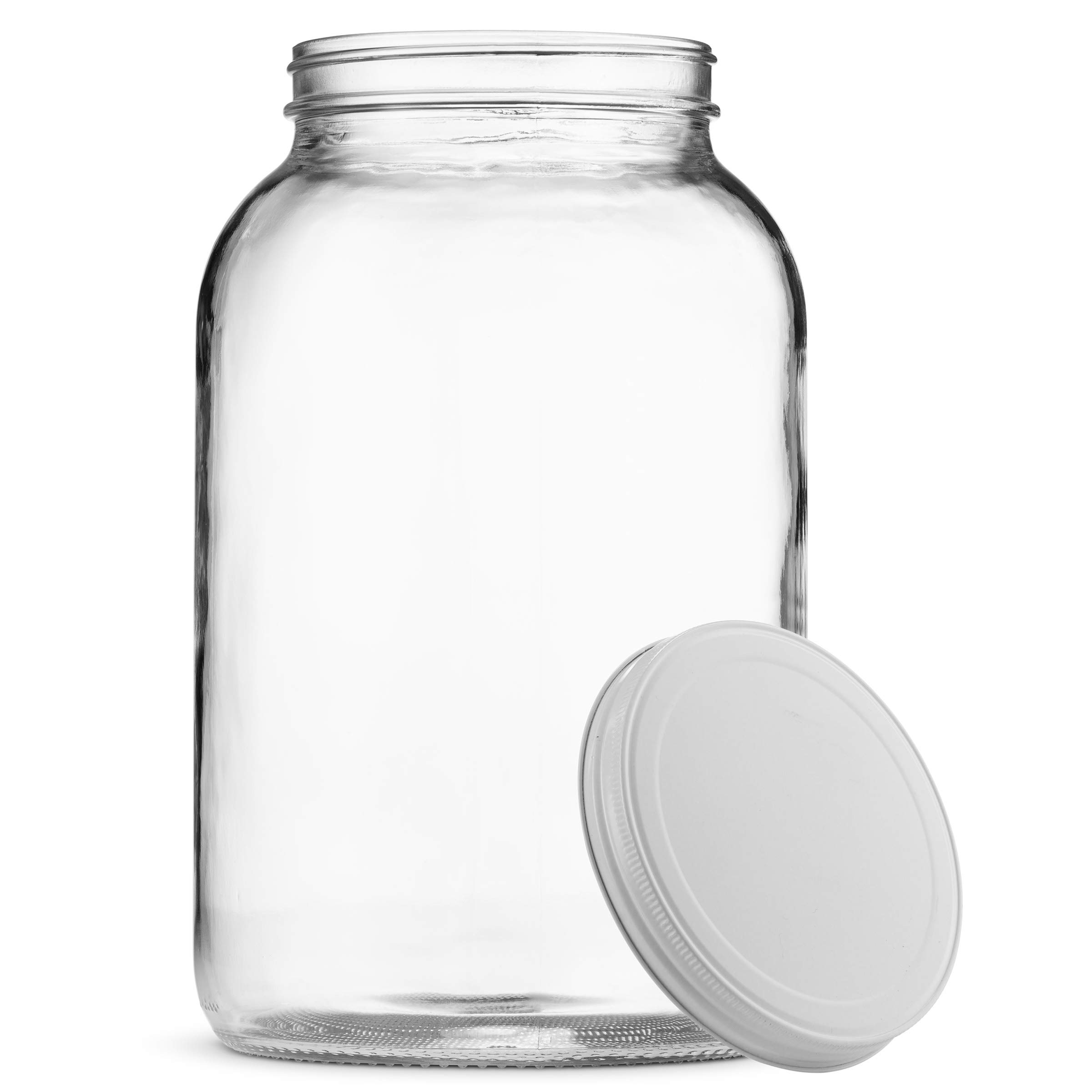 Paksh Novelty 1Gallon Glass Jar Wide Mouth with Airtight Metal Lid