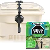 Blazer Brand Strong Strap AUTO Outdoor Trash Can Lid Lock (1 Pack) | Curbside Gravity Release Setting, Fits 32&ndash;96 Gallon Cans, No Tools Required Mitigate Pests, Wind, Overflow, and Spillage