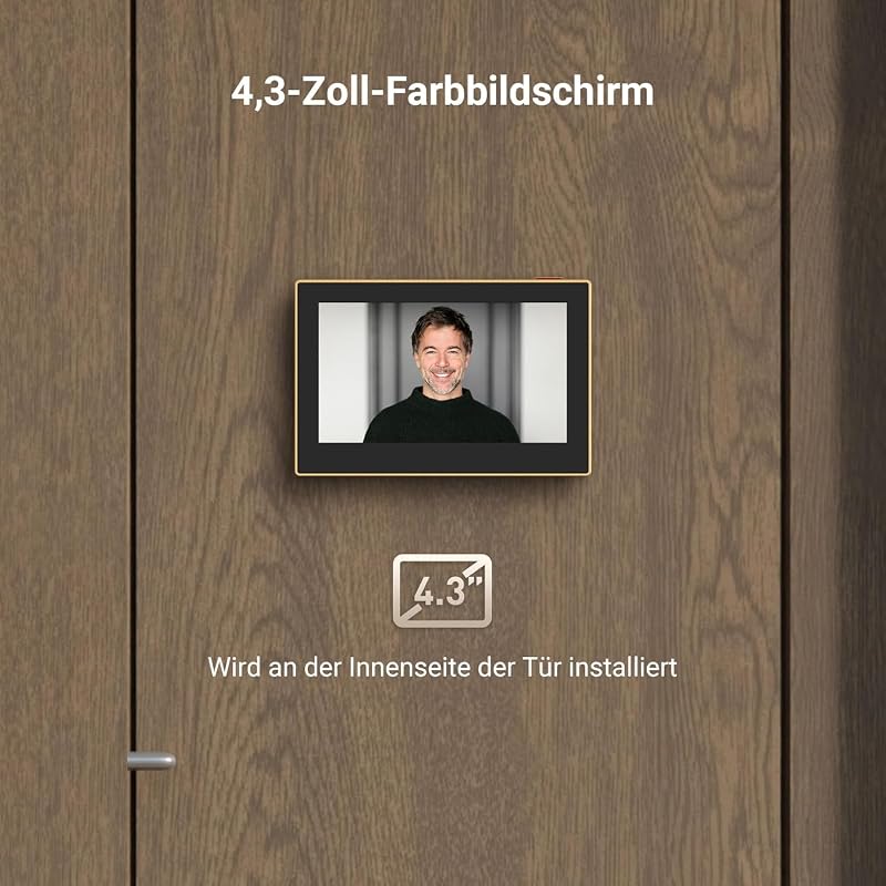 CP2 Gold 2MP kabellose Video-Türklingel mit 4.3" Farb-Touchscreen
