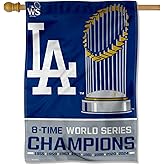 Los Angeles Dodgers 2024 8 Time World Champions Series House Banner Flag