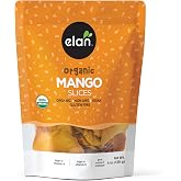 Elan Organic Dried Mango Slices, 4.4 oz, Sulphite-free, No Sugar Added, Non-GMO, Vegan, Gluten-Free, Kosher, Healthy Dried Fruit Snacks