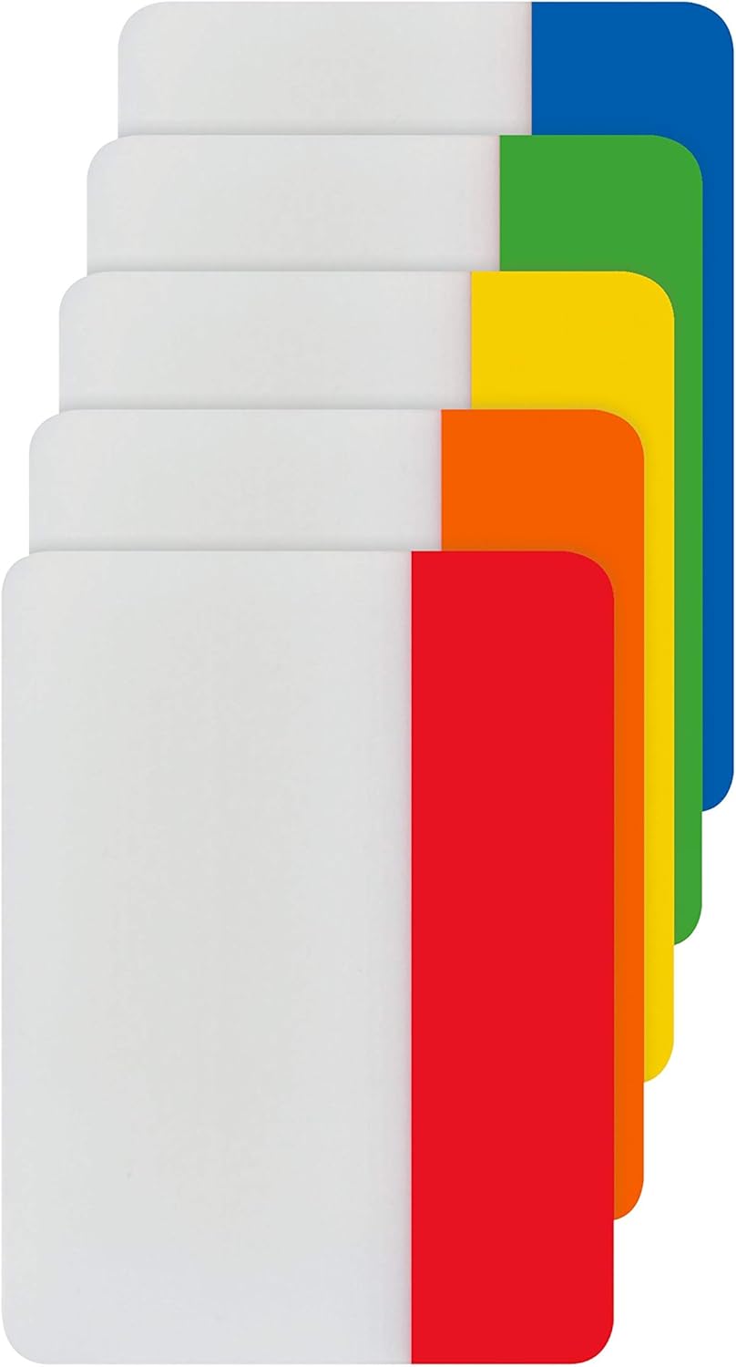 Post-it Tabs, 2 in, Solid, Assorted Colors, 6 Tabs/Color, 5 Colors, 30 Tabs/Pack (686-ROYGB) : Office Products