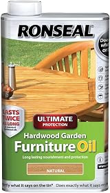 Ronseal Ultimate Protection Hardwood Garden Furniture Oil Clear 500ml