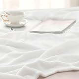 Bedsure Fleece Throw Blanket 150x200 cm Ivory 100% Microfibre Soft view 5