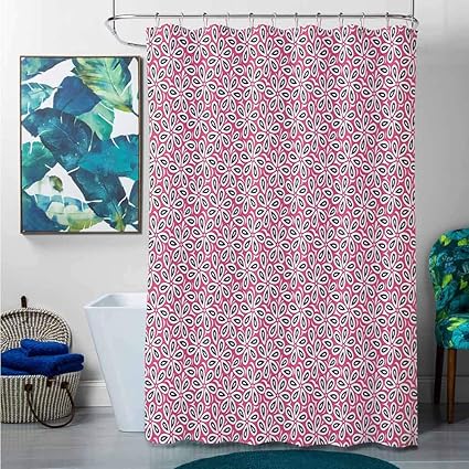 SKDSArts Cortinas de Ducha para Juegos de baño con Accesorios Florales