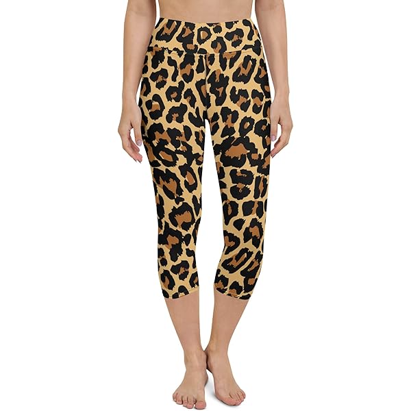シャルボン LEOPARD 10 POCKETS SHORT LEGGINGS Jollymoda Women's Leopard Snakeskin Print Biker Shorts