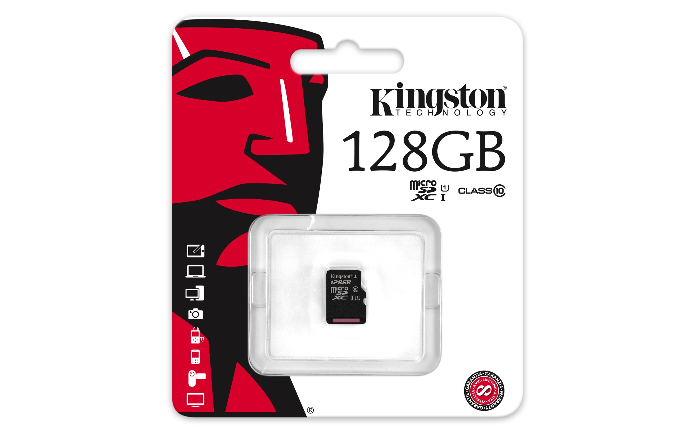 Kingston SDCX10/128GBSP 128 GB Class 10 Micro SDXC Memory Card without Full Size Adapter