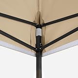 All Seasons Gazebos 3x3m Heavy Duty Pop Up Gazebo with 4 Side Walls Beige view 8