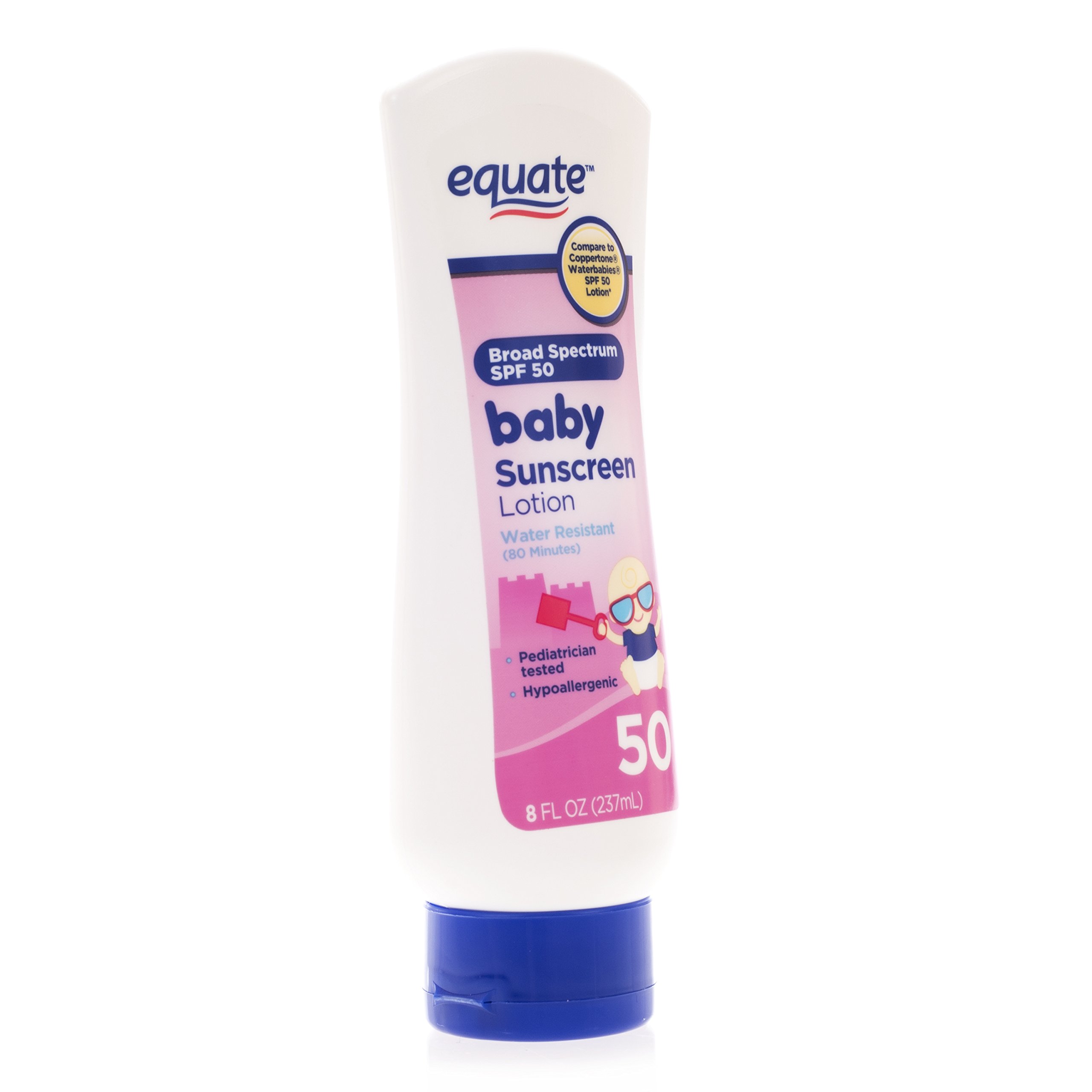 Equate Baby Sunscreen SPF 50 Compare to Coppertone Waterbabies by Equatw