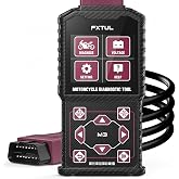 FXTUL M3-A Motorcycle Diagnostic Tool for Honda Yamaha Kawasaki | Full System OBD2 Scanner Code Reader, Live Data, Actuation Test, Fault Code Reset &amp; Battery Voltage Test