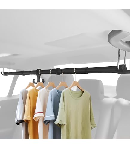 Cintre Télescopique Voiture Duscdesp - Métal Solide, Jusqu'à 60kg, Ajustable 91-164 Cm - Pour Voitures, SUV, Camping-cars