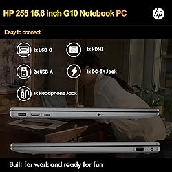 HP 255 G10 Laptop for Home or Work, 16GB RAM, 1TB