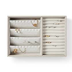 Vee Stackable Jewelry Trays Organizer with