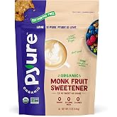 Pyure Organic Monk Fruit Sweetener | Zero Calorie Sugar Substitute, 12 Oz | Organic Monk Fruit Sweetener For Baking, Coffee, Tea, Keto, Diabetic, Vegan, Zero Calorie, Zero Carb, And Low Sugar Diets