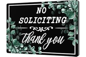 TRCENDE No Soliciting Sign for Door No Soliciting Sign UV Printed Indoor/Outdoor Sign Durable No Soliciting Signs for Home & Office Acrylic Front Door Sign Door Home Wall Decor 4" x 6" (Rectangle) XGP8