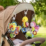 Funsland Pram Toys for Babies 0-6 Months Clip On Car Seat Stroller view 7