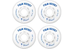 Palm Hockey Breeze Inline Hockey Wheels – 76A Indoor Skate Wheels – Smooth Grip for Sport Court – 76mm – 4 Pack