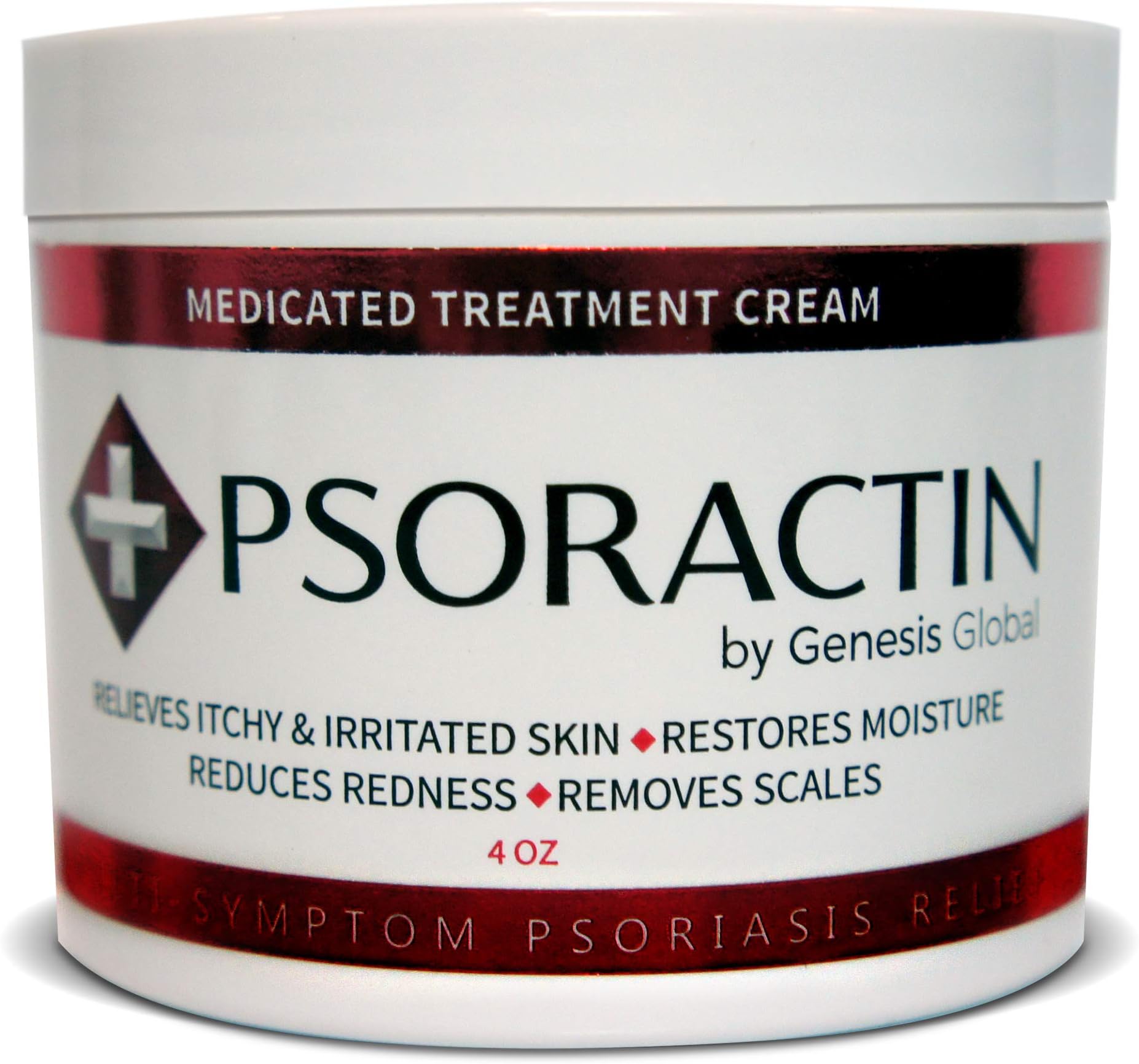 Psoractin Cream for Psoriasis Treatment - Organic Formula Provides Instant Relief, Moisture, and Lasting Protection for Itchy, Dry, Irritated, or Scaling Skin (4.0 oz)