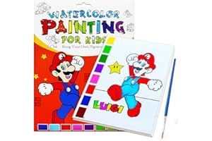 JZILU Watercolor Coloring Book for Kids, Paint with Water- Magic Paint Set Water Painting Book for Toddlers- Arts and Crafts Kit for Girls Boys Travel Activities -Stocking Stuffers for Kids