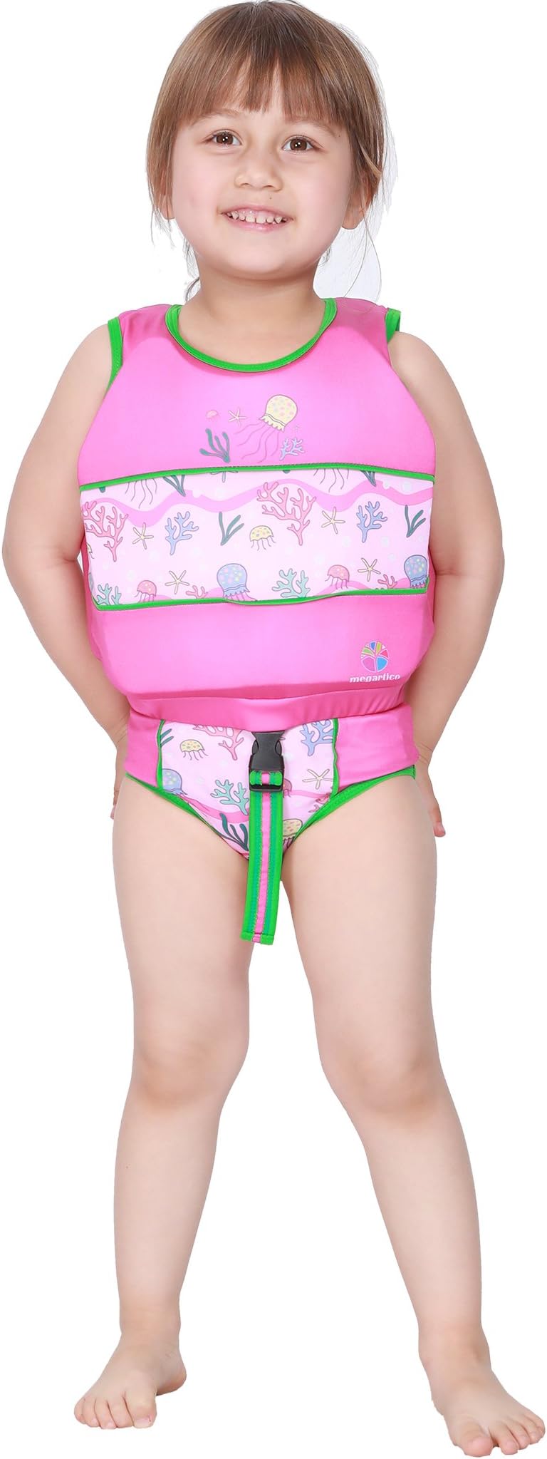 Megartico Kids Swim Trainer Float Vest with Swimwear
