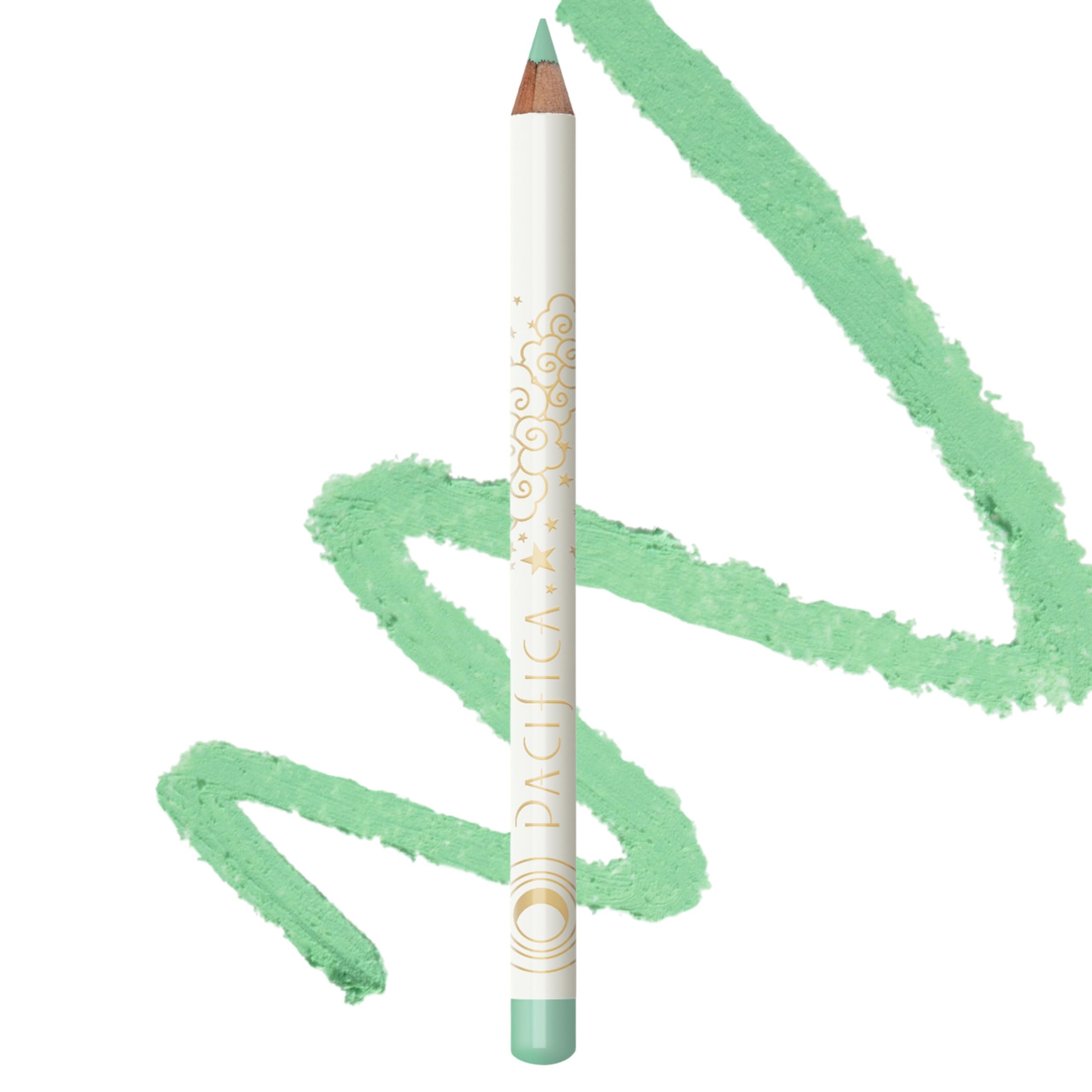 Pacifica Beauty, Longwear Pastel Green Eyeliner Pencil, Mint, Pigmented Vibrant Color, Vitamin E + Coconut Oil, No-Skip Formula, Graphic Liner, Vegan & Cruelty Free