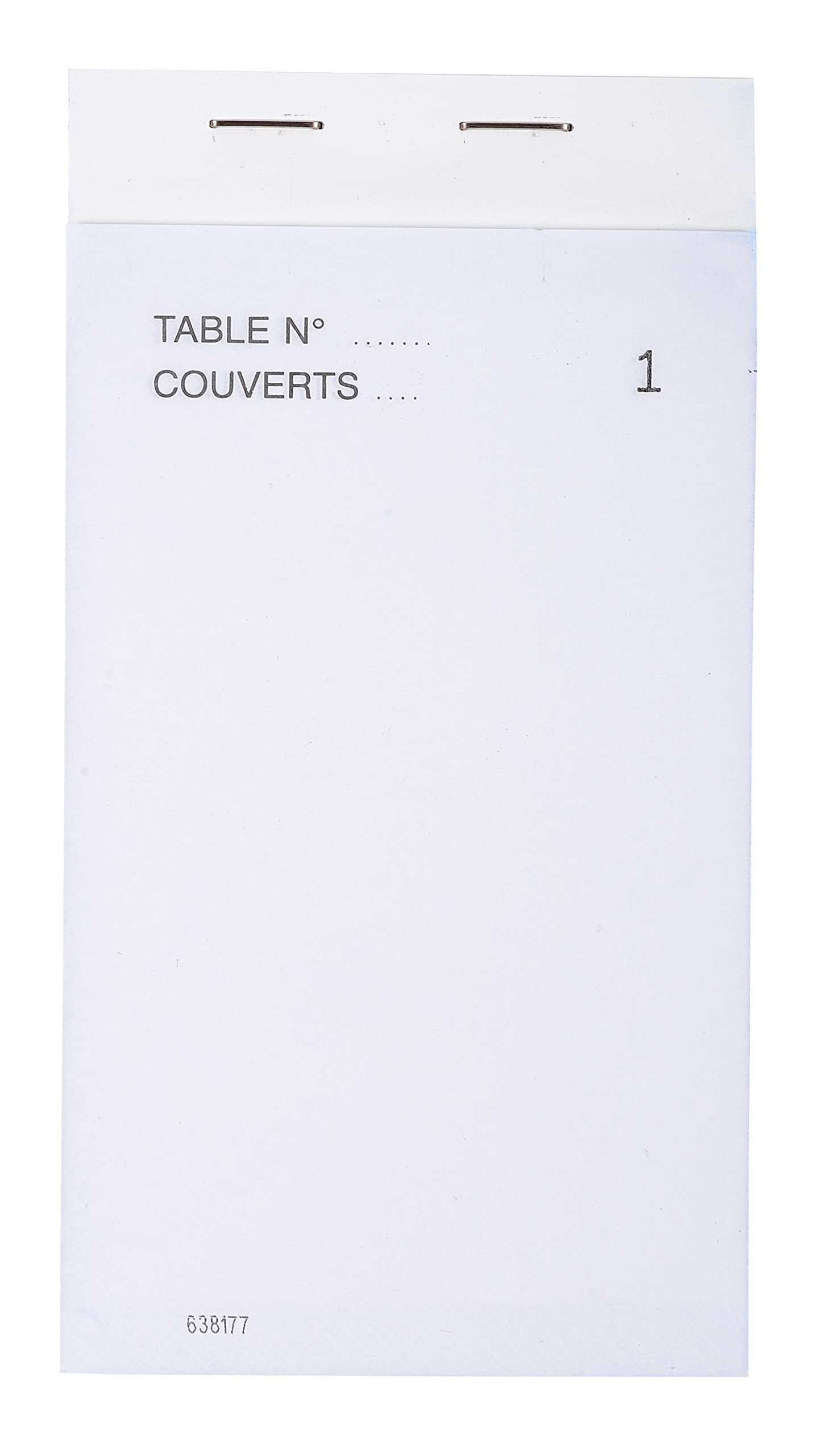 ExacomptaRef. 96201E - 1 Waiter Pad 50 carbonless sheets numbered in duplicate - Size 8x15 cm -