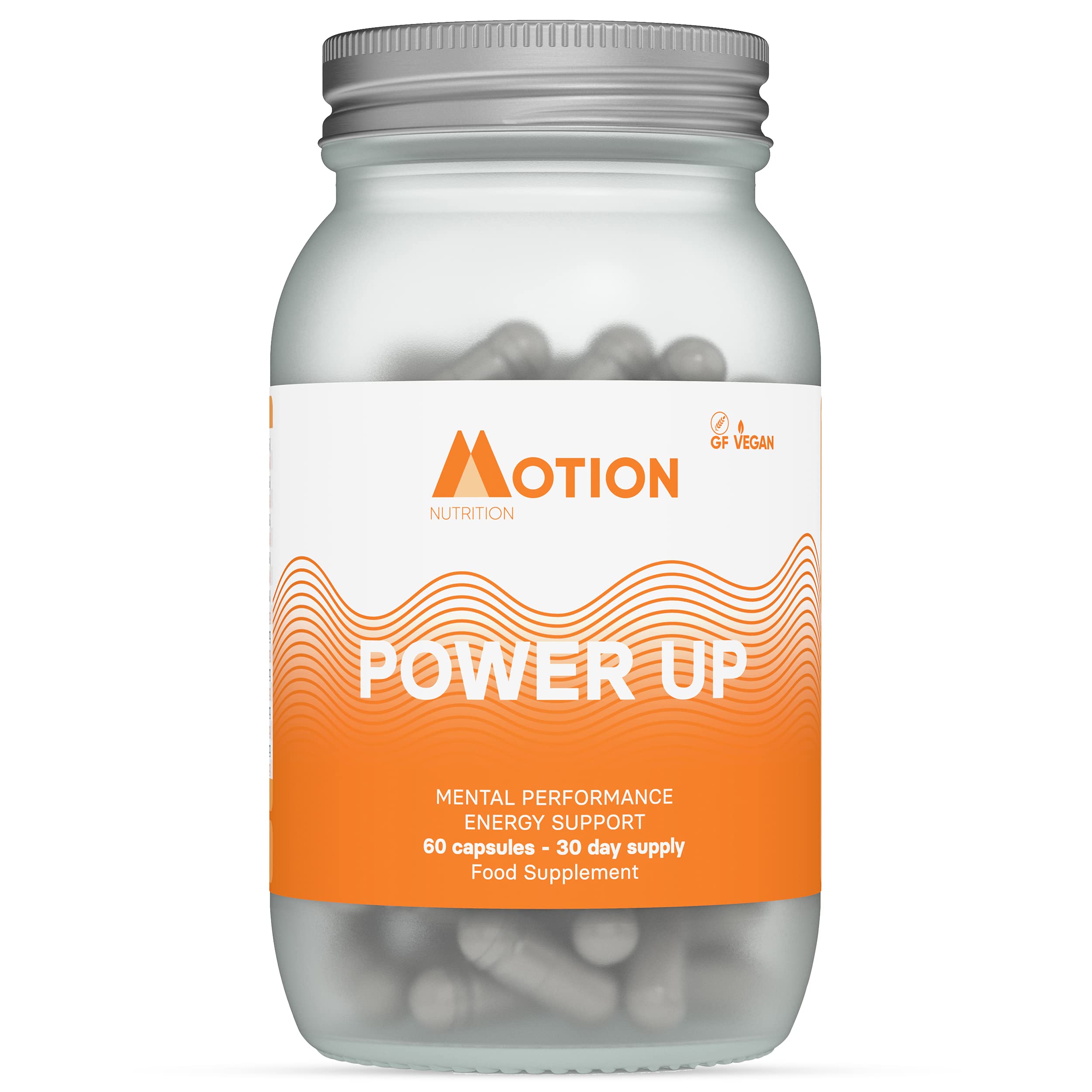 Motion Nutrition Power Up Daytime Nootropic (60 Capsules) | Award Winning Nootropic for Jitter-Free Energy | Monk-Like Focus | Less Mid-Day Fatigue | No Unsafe stimulants or Caffeine | Made in UK