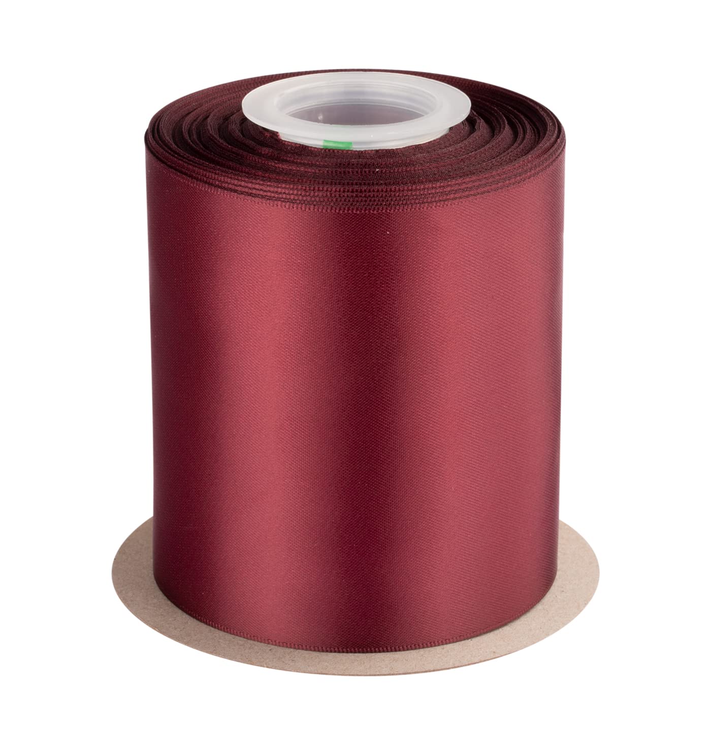 Double Faced Satin Ribbon, 100mm X 22M, Solid Polyester Craft Ribbon, Perfect for Gift Wrapping, Crafts, Wedding Party Ceremony Decoration, Floral Arrangement, Sewing (Burgundy)