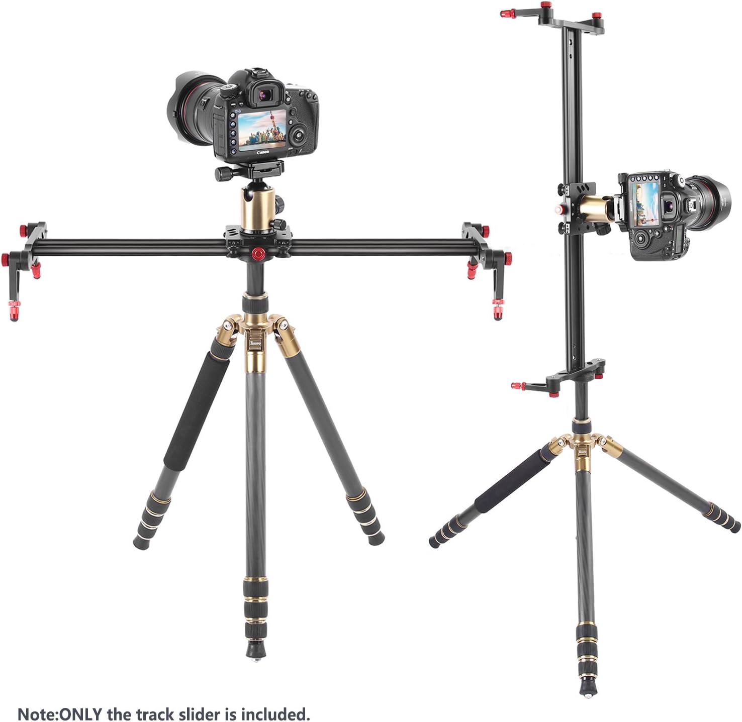 Neewer Aluminum Alloy Camera Track Slider Video Stabilizer Rail with 4 Bearings for DSLR Camera DV Video Camcorder Film Photography, Loads up to 17.5 pounds/8 kilograms (60cm) : Camera & Photo