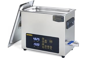 EIWEI 6L Ultrasonic Cleaner, One-Touch Cleaning, Heating, Dual-Frequency, Sweep Frequency, Touch Ultrasonic Cleaning Machine for Labs,Carburetor,Jewelry,Dentures,Automotive Parts