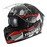 TRIANGLE Dual Visor Full Face Motorcycle Bike