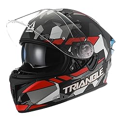 TRIANGLE Dual Visor Full Face Motorcycle Bike