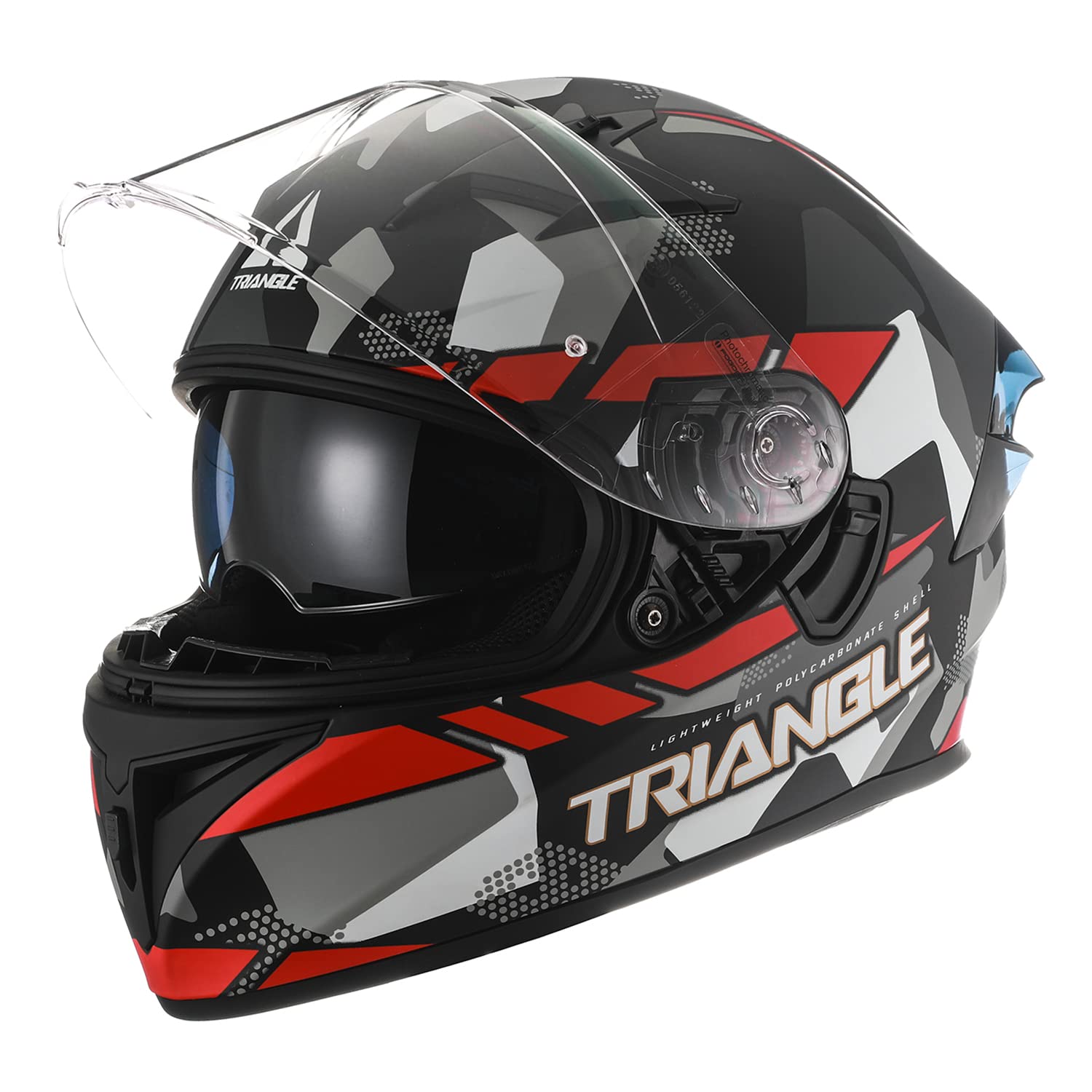 TRIANGLE Dual Visor Full Face Motorcycle Bike