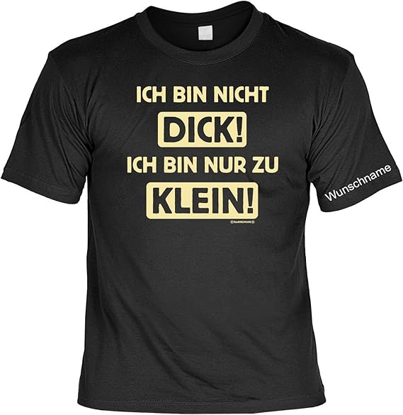 TShirt mit Wunschname Ich bin nicht dick Lustiges Sprüche Shirt