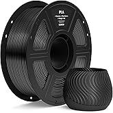 ELEGOO PLA 3D Printer Filament 1.75mm Black 1KG | Dimensional Accuracy +/- 0.02mm, 1kg Spool(2.2lbs), Fit Most FDM 3D Printers