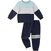 oklady Toddler Boy Clothes Stripe Long Sleeve T-Shirt Tops Sweatsuit Pants Sets Fall Winter Baby Boy Clothes