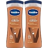 Vaseline Cocoa Radiant 2-Pack – Intensive Care Moisturizing Hand and Body Lotion with Ultra-Hydrating Lipids, Pure Cocoa Butter, 10 Oz Ea