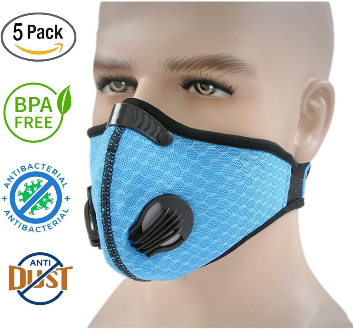 pusiou Hepa Filter Respirator Face Coverings Mouth and Nose Cove