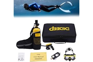 CILDON Mini Scuba Tank Reusable Within Breathing Capacity, for 15-20 Minutes Underwater Dive Portable Lungs Deepest 32.8ft Scuba Diving Gear, for Outdoor Mini Diving Tanks Underwater Breathing Device