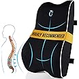Lumbar Support Pillow for Office Chair Car Lumbar Pillow Back Cushion with 3D Mesh Cover, Lower Back Pain Relief Memory Foam 