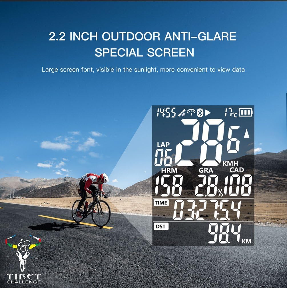 GPS Bike Computer Big Screen with ANT+ iGPSPORT iGS50E Wireless Cycle Computer Waterproof （Not Include sensors）: GPS & Navigation