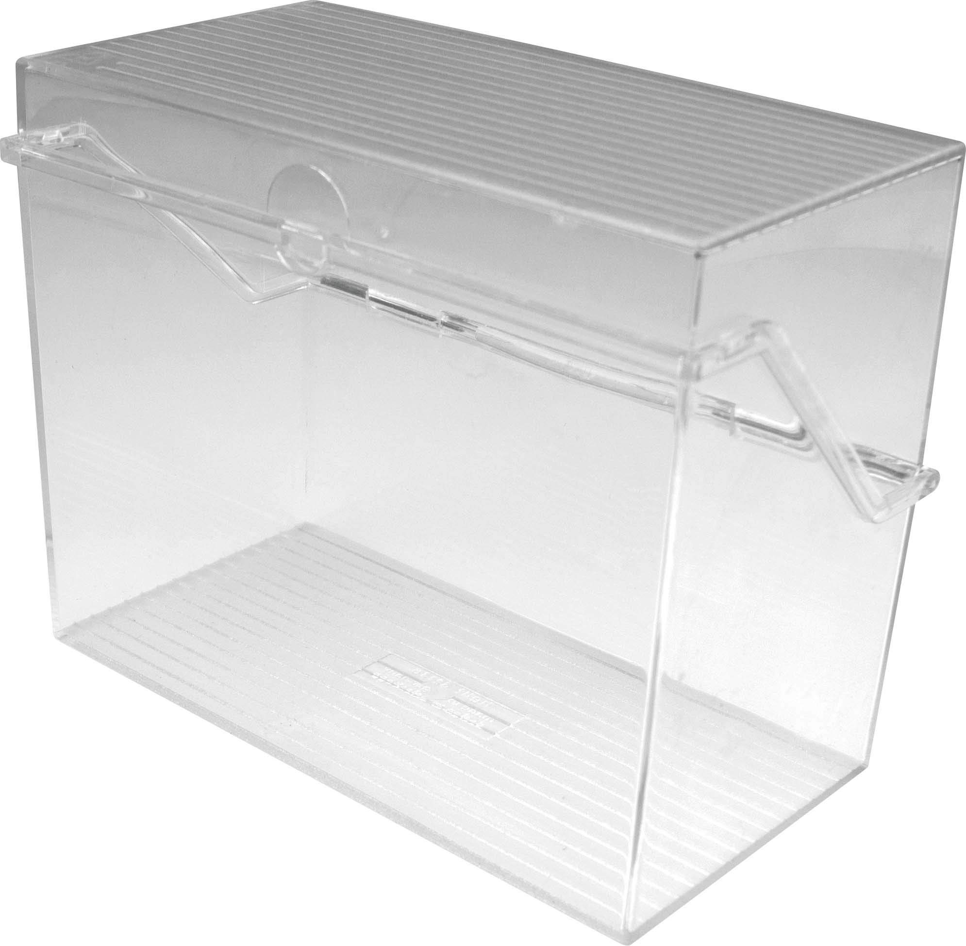helit H6214702 Index Card Box for 300 Cards DIN A7, Landscape, Clear