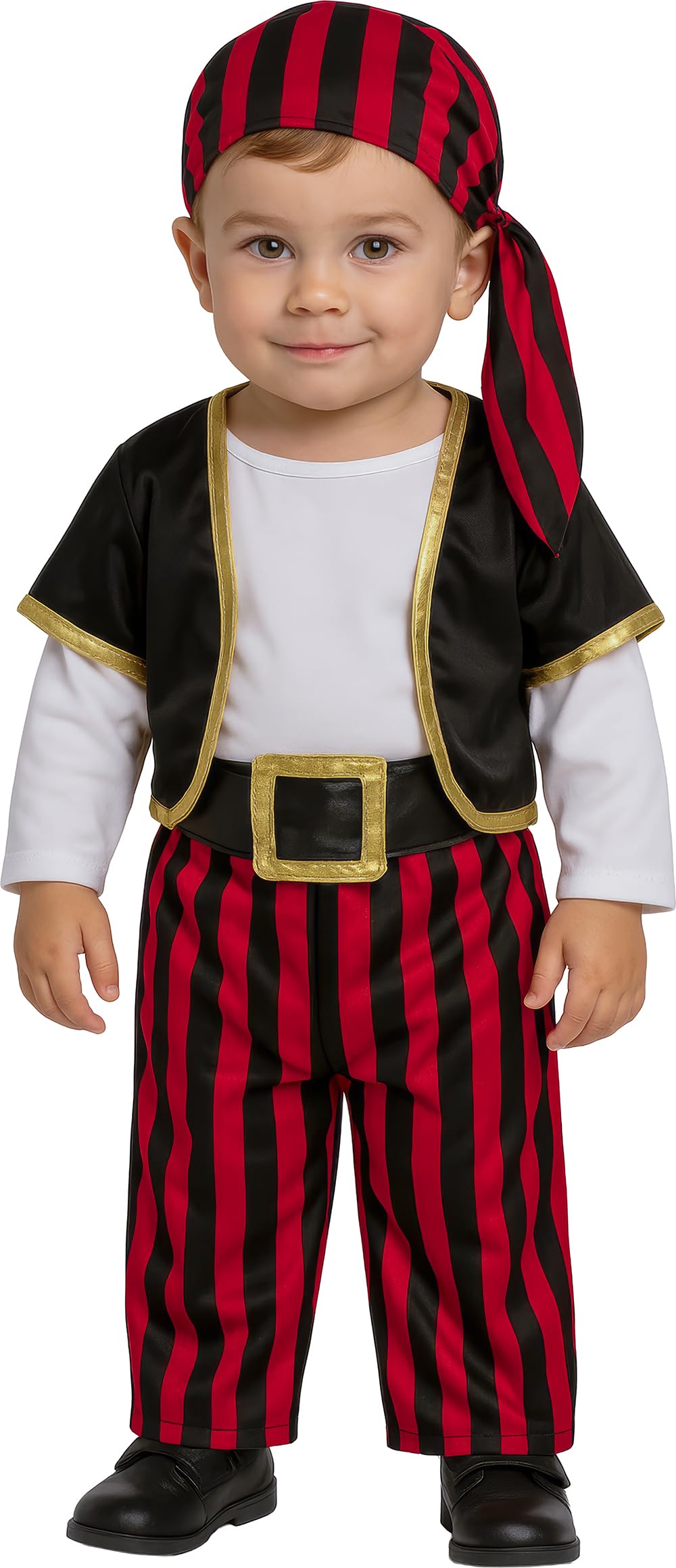 FIESTAS GUIRCA 85561 Pirata Pirate Baby Costume, Red, Black, White, 1-2 anni