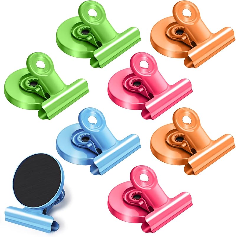 Artcut 8 Pack Magnetic Clips Scratch-Resistant Fridge Magnets Colorful