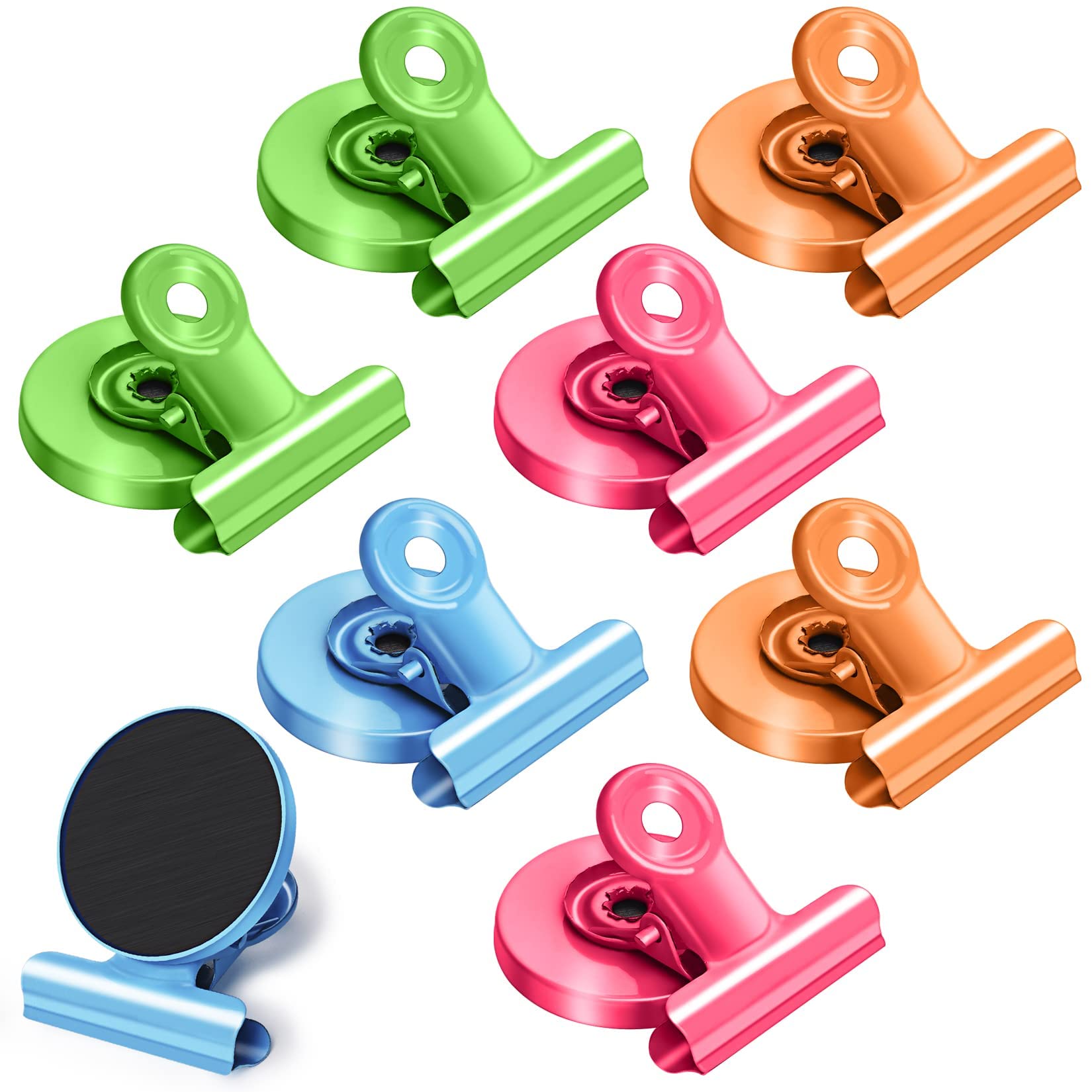 Artcut 8 Pack Magnetic Clips, Scratch-Resistant Fridge Magnets, Colorful Whiteboard Magnets, Magnets for Whiteboard, Strong Magnets, Notice Board Magnets Perfect for Kitchen, Home, Office, School — image 1
