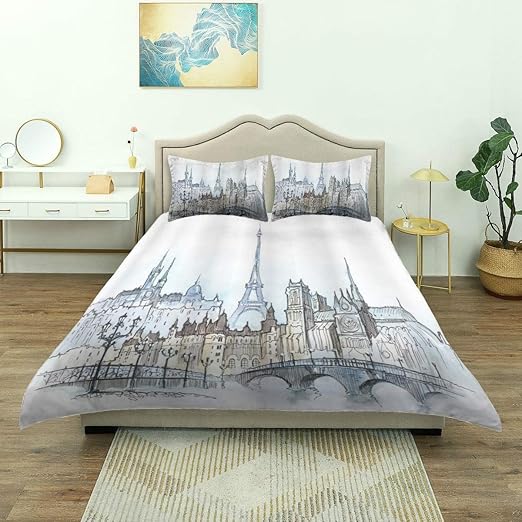 Nonun Funda nórdica, Paisaje Urbano Urbano Ilustración de la Torre