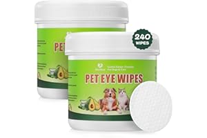 Morikey Pet Eye Wipes,Nature Eye Cleaning Wipes for Dogs&Cats Gentle Eye Cleaner Pads for Tear Stain Remover Eye Debris,Disch